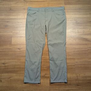 LL Bean Venture Stretch 5-Pocket Chino Pants Men 40x30 Gray Performance Hiking
